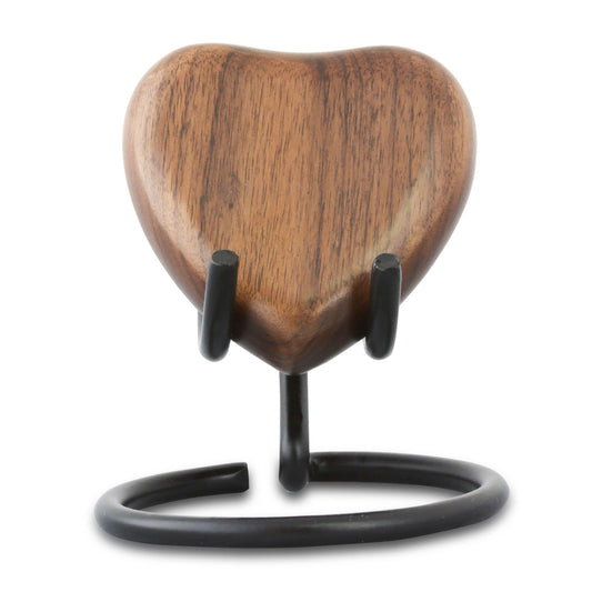 Dark Wood Heart Keepsake