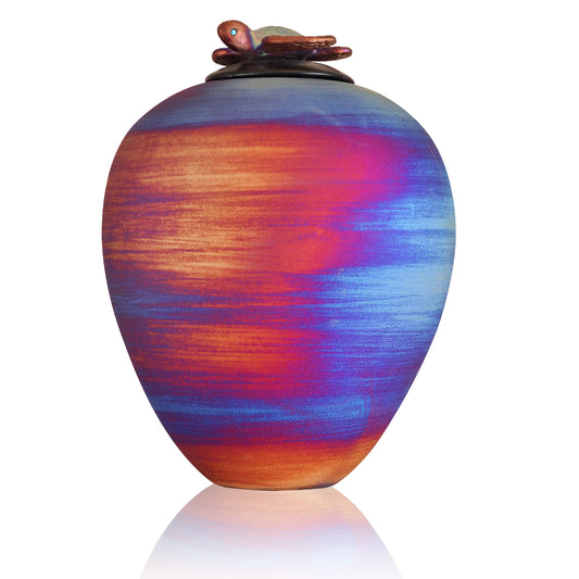 Turtle Raku Cremation Urn
